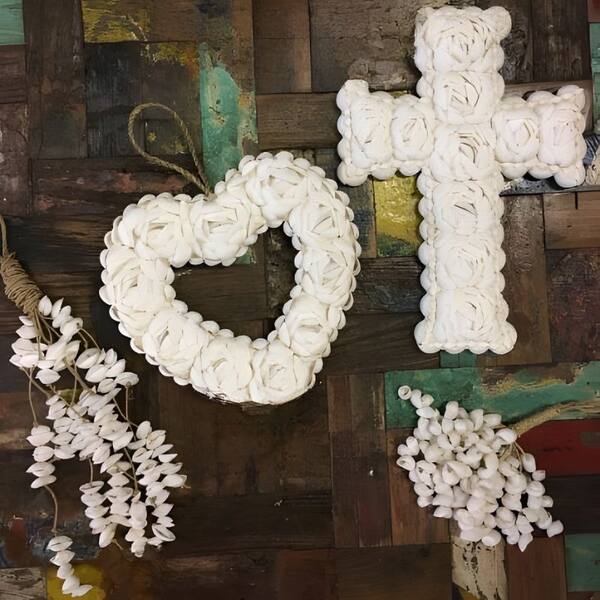 Shell Heart Cross